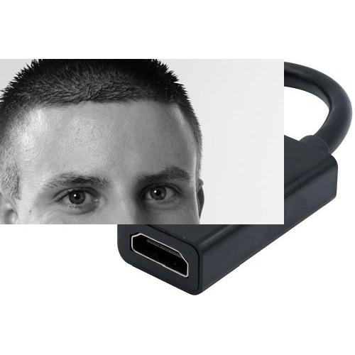 Protect Expert CONVERTISSEUR ACTIF Mini DP 1.2 VERS HDMI (HDMI, 9 cm), Adattatore dati + video, Nero