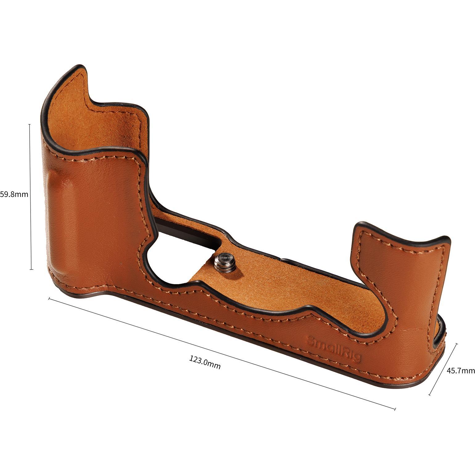 SmallRig 5670 Leather Half Case Kit for FUJIFILM X-T30 / X-T30 II / X-T30 III (Brown), Borsa fotocamera, Marrone