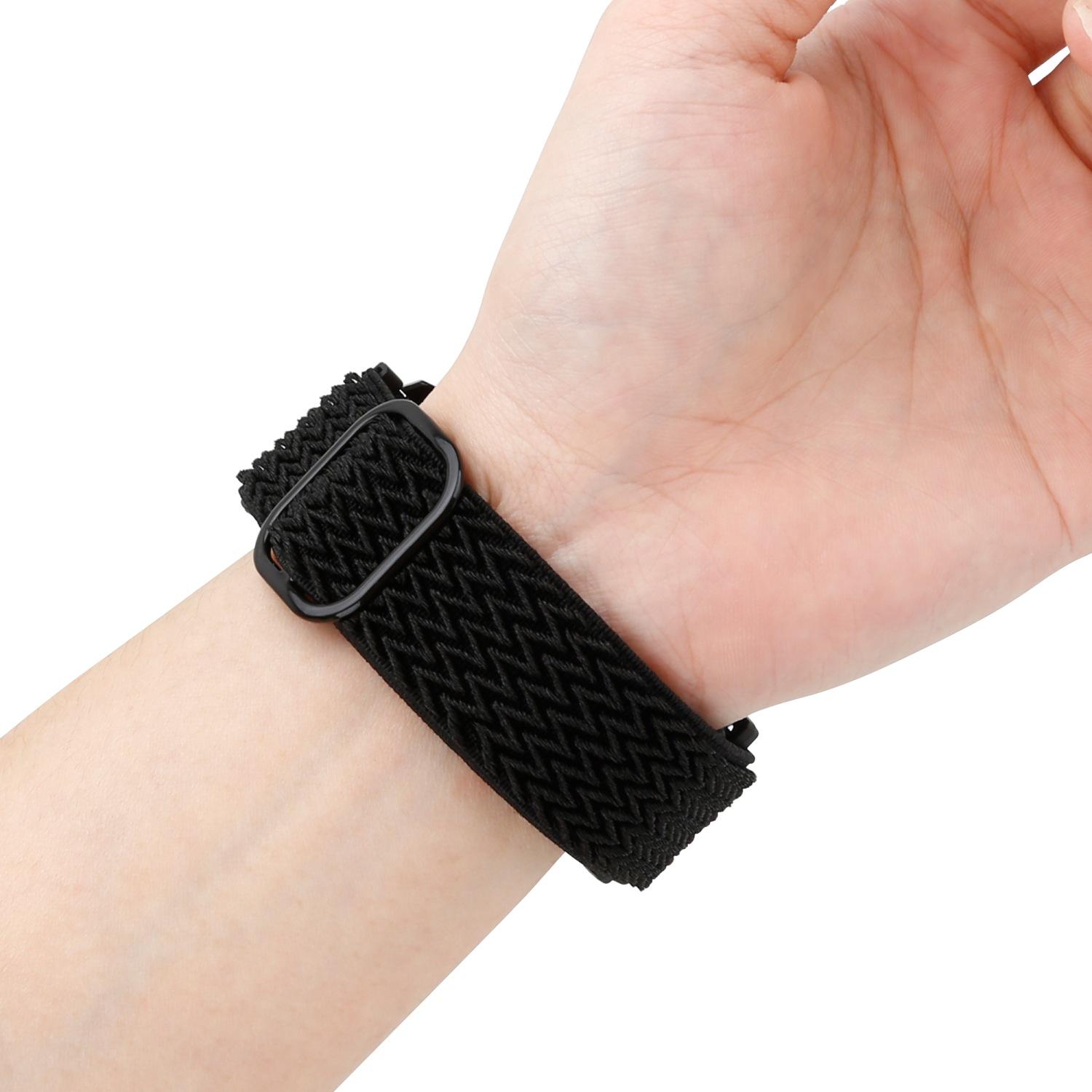 Thumbnail - Cadorabo Armband für Samsung Galaxy Gear (22 mm, Nylon, Ticwatch Pro), Uhrenarmband, Schwarz