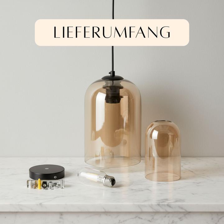 Actual product image Hermex Skandinavische Glas-Hängelampe (E27)