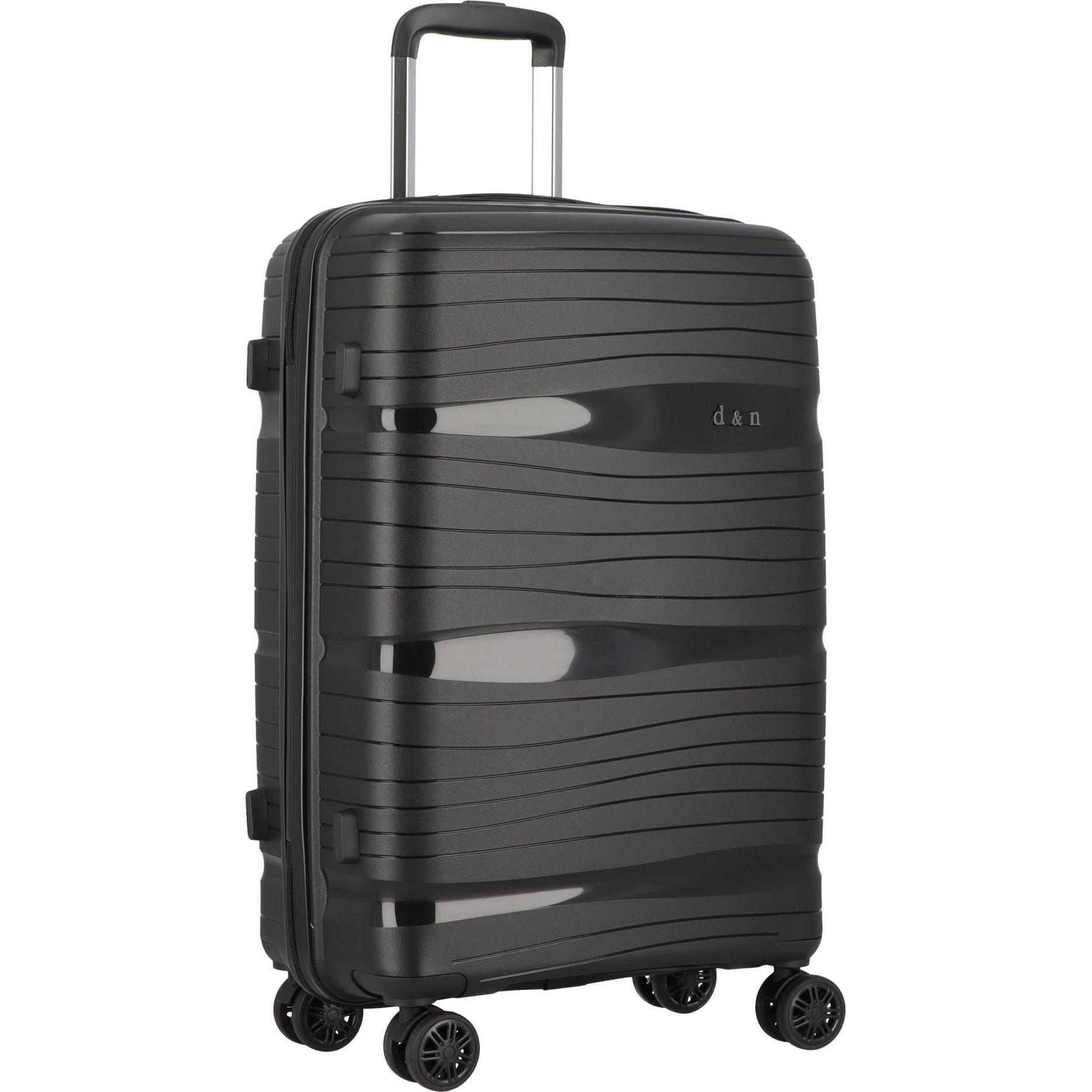 Thumbnail - D&N, Koffer, Travel Line 4300 4 Rollen Trolley M 68 cm, Schwarz, (65 l, M (50 - 90l))