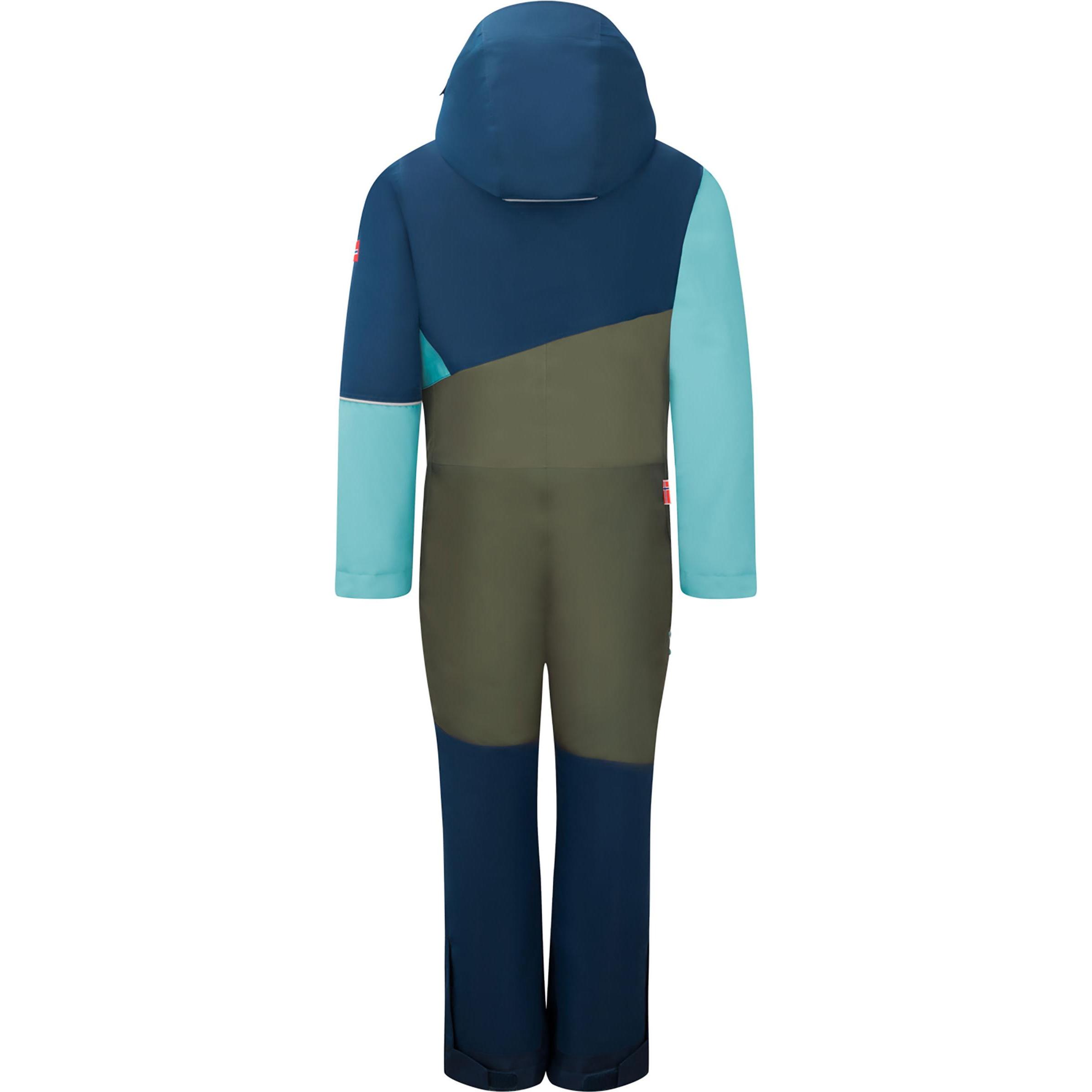 Trollkids, Jungen, Skijacke, Hallingdal Snowsuit (116), Blau, 116
