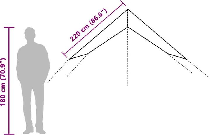 Image du produit vidaXL Campingplane (Bâche, 1.75 kg)