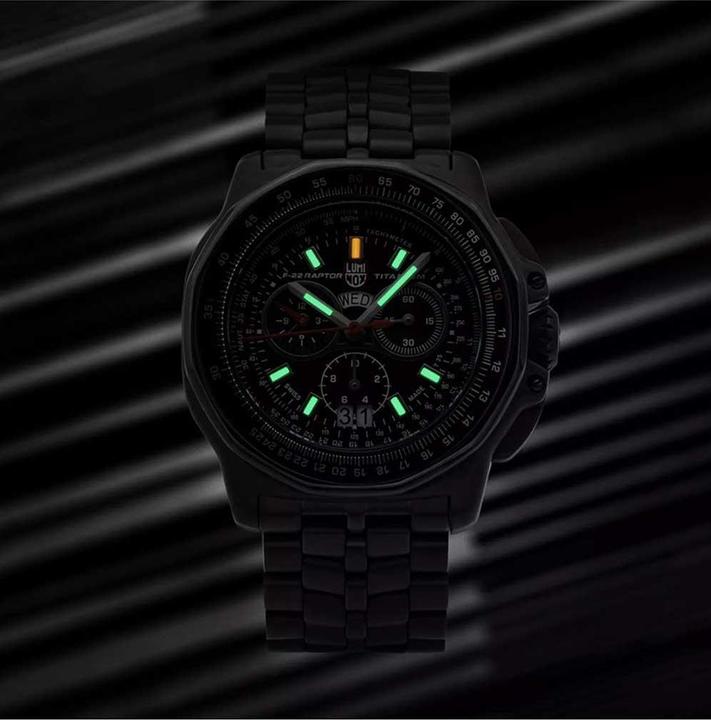Actual product image Luminox XA.9272 F-22 Raptor (Chronograph, Swiss made, Pilot watch, 44 mm)