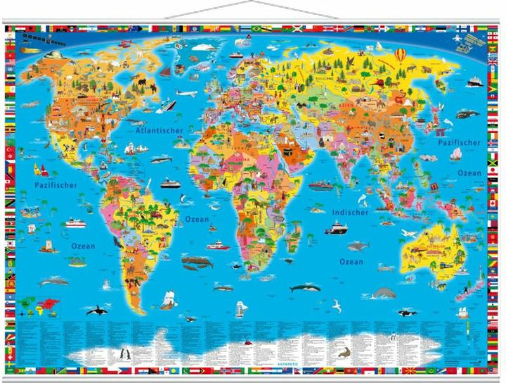 Illustrierte politische Weltkarte