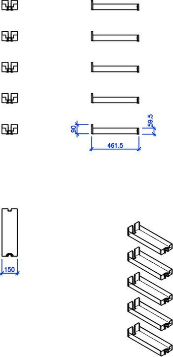 Produktbild Peka Metall Einhängetablar-Set Liro (1 Stk.)