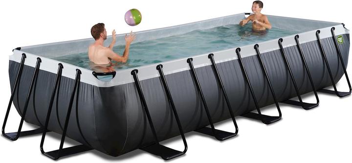 Image du produit Exit Piscine à cadre 540x250x100 cm avec pompe à filtre à sable - noir avec pompe à filtre à sable (540 x 250 x 100 cm)