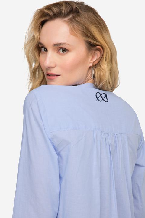 Image du produit Laurasøn Bluse, Streifen, Stehkragen, 3/4-Ärmel (L)