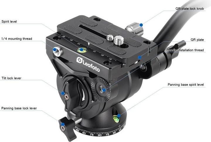 Produktbild Leofoto statyw Manba LV-323C+BV-10 (Carbon, Metall)