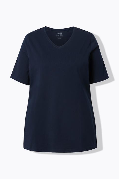 Produktbild Ulla Popken T-Shirts, 2er-Pack, V-Ausschnitt, Halbarm (50, 52)