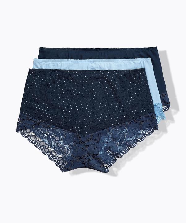 Produktbild Ulla Popken Hipster, 3er-Pack, Spitzen-Einsatz (60, 3er Pack)