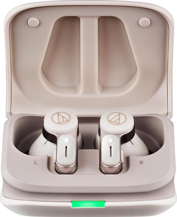 Produktbild Audio-Technica Kompiuterio kolonėlės WIRELESS EARBUDS ATH-TWX7 Baltas (ANC, 6.50 h, Kabellos)