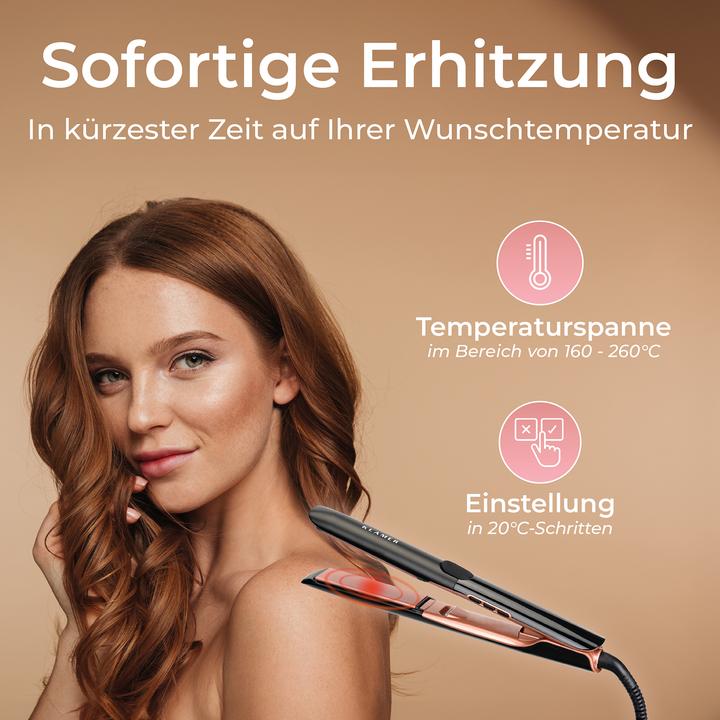 Image du produit KLAMER Glätteisen 2 in 1,Haarglätter mit Ionen Technologie: weniger Frizz & statische Aufladung…