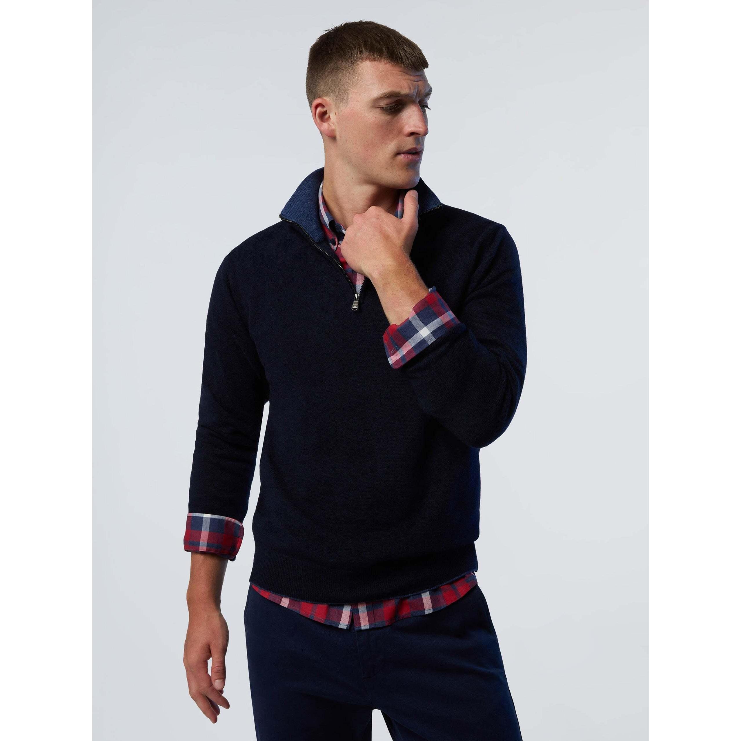 Thumbnail - North Sails, Herren, Pullover, pullover 12gg, Blau, (XL)