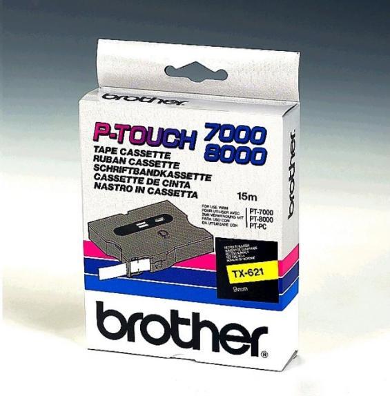 Actual product image Brother P-Touch (0.90 cm, Yellow, Black)