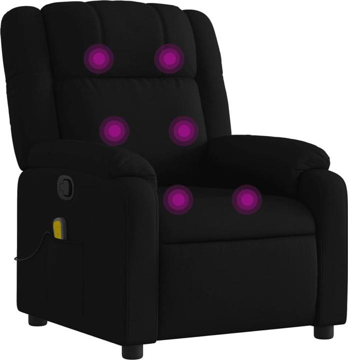 Immagine prodotto VidaXL Sedia da massaggio in tessuto nero,Colore: Nero,Materiale: Tessuto