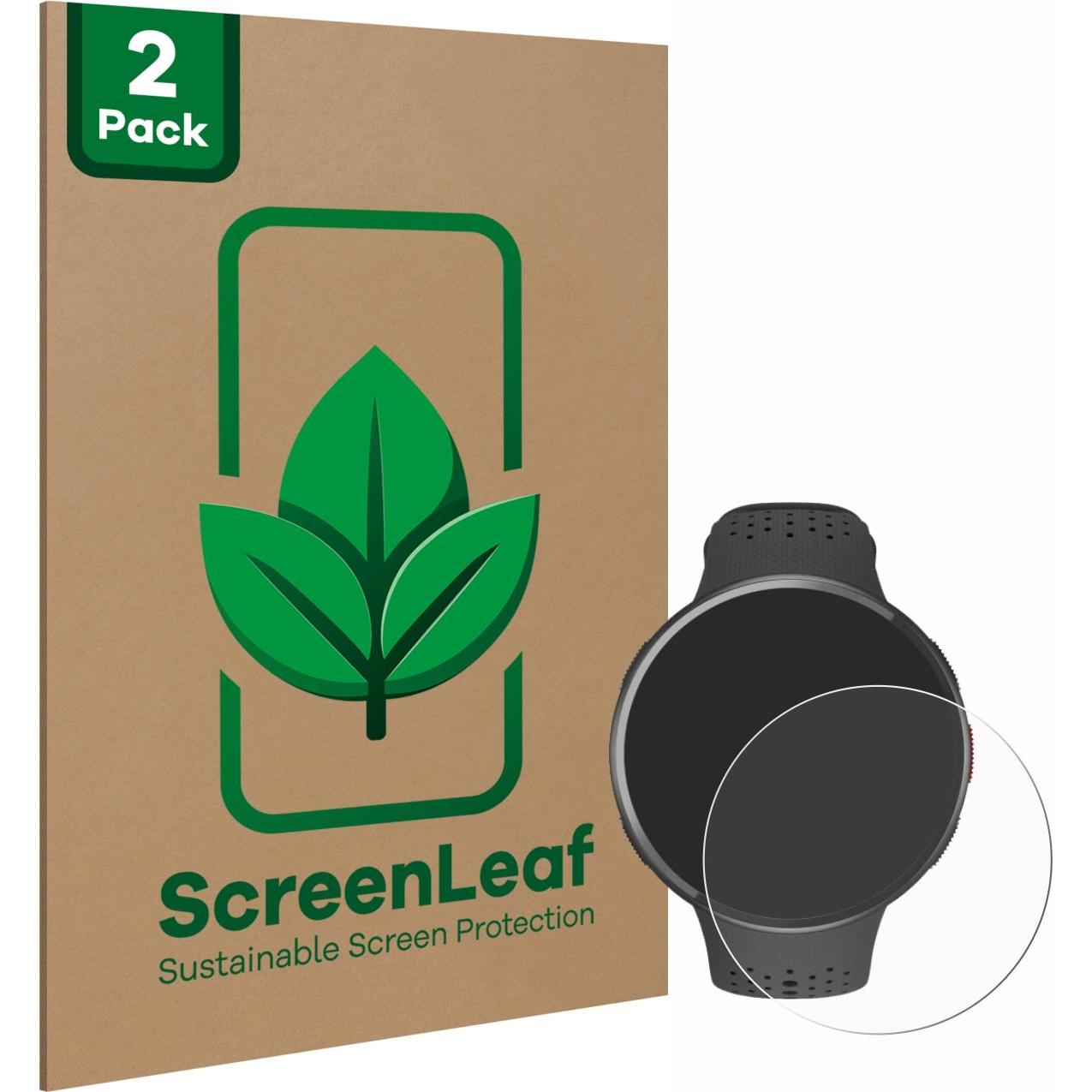 ScreenLeaf Schutzfolie nachhaltiger Displayschutz Displayschutzfolie Folie Klar Transparent, Smartwatch Schutzfolie, Tra...