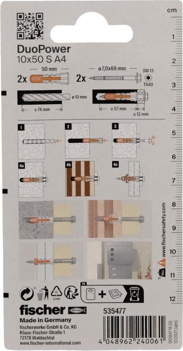Immagine prodotto Fischer DuoPower 10x50 S A4 K (2). (2 pz.)