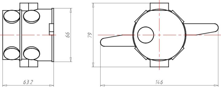 Actual product image Kaiser Junction switch box