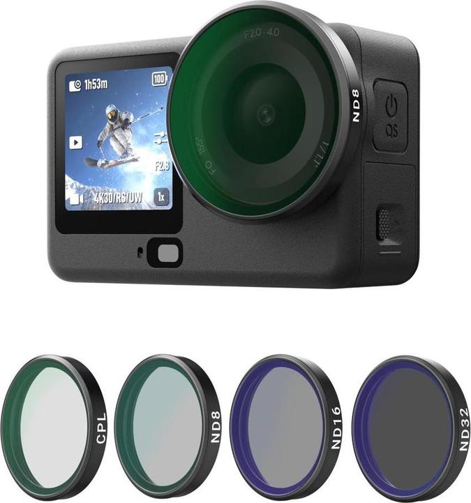 Image du produit Telesin Action Camera Filter (CPL+ND8/16/32) for DJI OSMO Action 6