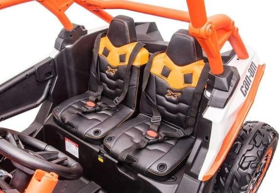 Actual product image Es-toys Kinderfahrzeug – Elektro Auto „Can Am RS Orange“ – 24V Akku, Allrad + 2 Sitzer + Ledersitz + (24 V)
