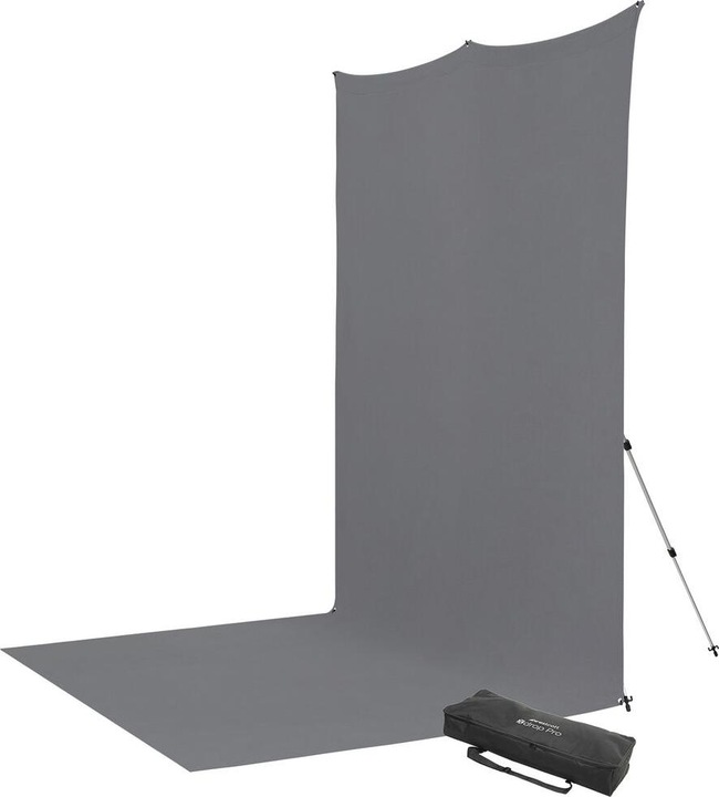 Produktbild Westcott X-Drop Pro - Neutral Gray (8' x 13') Wrinkle-Resistant Backdrop Kit, 2.4x4 m (240 cm, 400 cm)