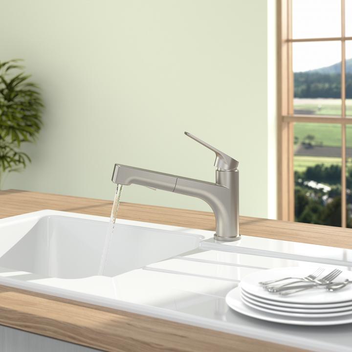 Actual product image Villeroy & Boch Junis Shower kitchen tap, stainless steel