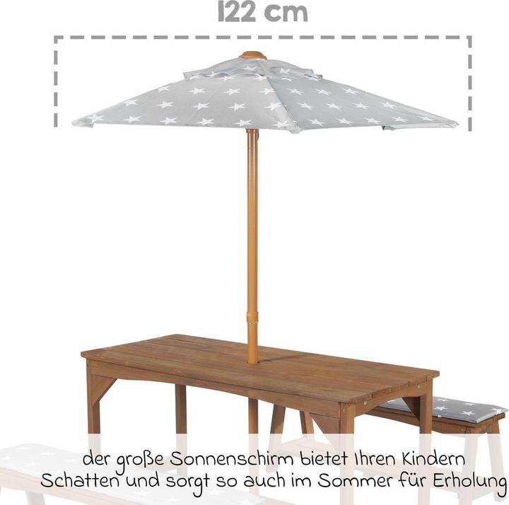 Produktbild Roba Kindersitzgruppe mit Sitzauflage und Schirm Little Stars