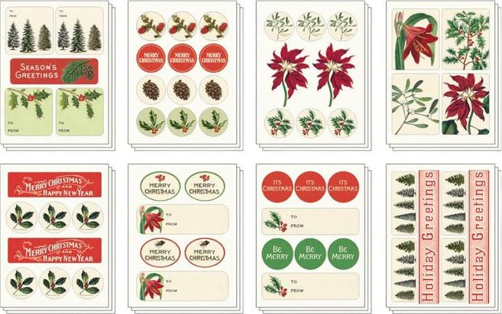 Produktbild Cavallini Sticker Christmas Botanical