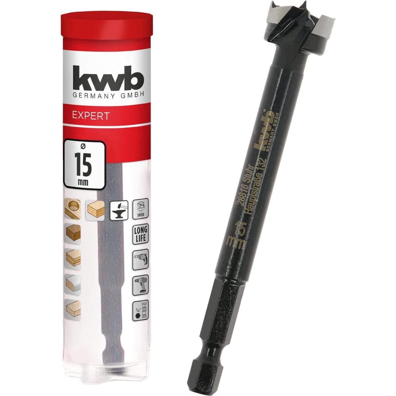 Thumbnail - kwb, Gewindeschneider + Gewindebohrer, Forstnerbohrer, 706415, 15 mm
