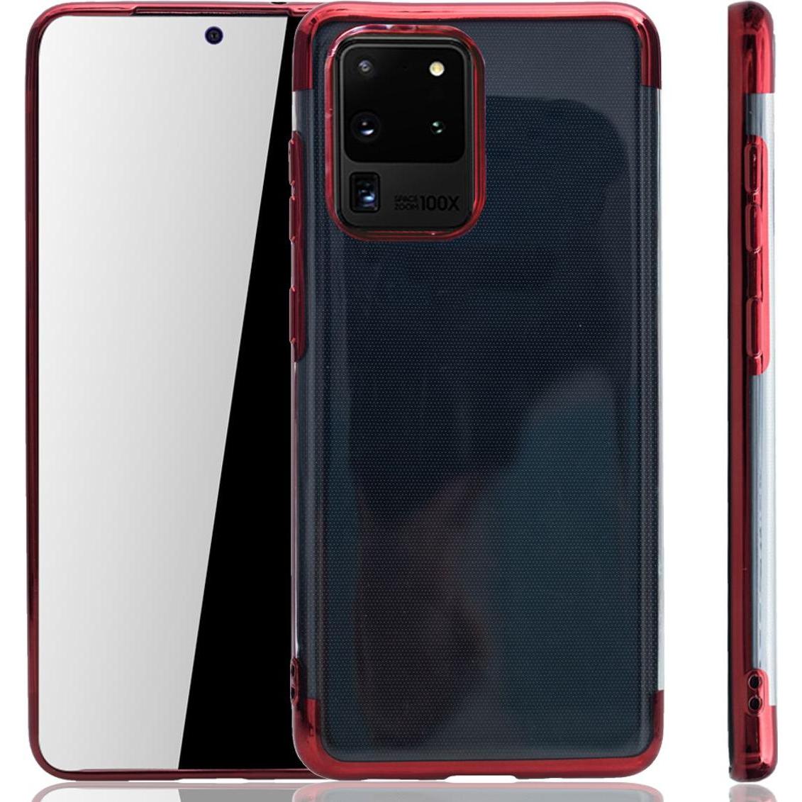 König Design Handyhülle für Samsung Galaxy S20 Ultra Case Cover Schutz Tasche Schutzhülle Rot, Handykette, Rot