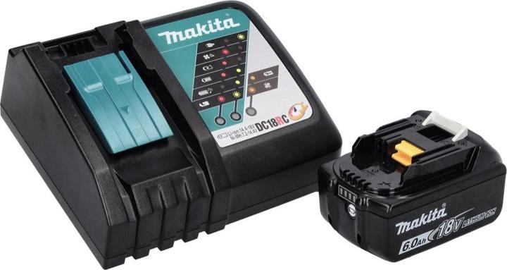 Actual product image Makita DBO 180 RG1J Battery random orbital sander 18 V 125 mm + 1x battery 6.0 Ah + charger + Makpac (Eccentric grinder)
