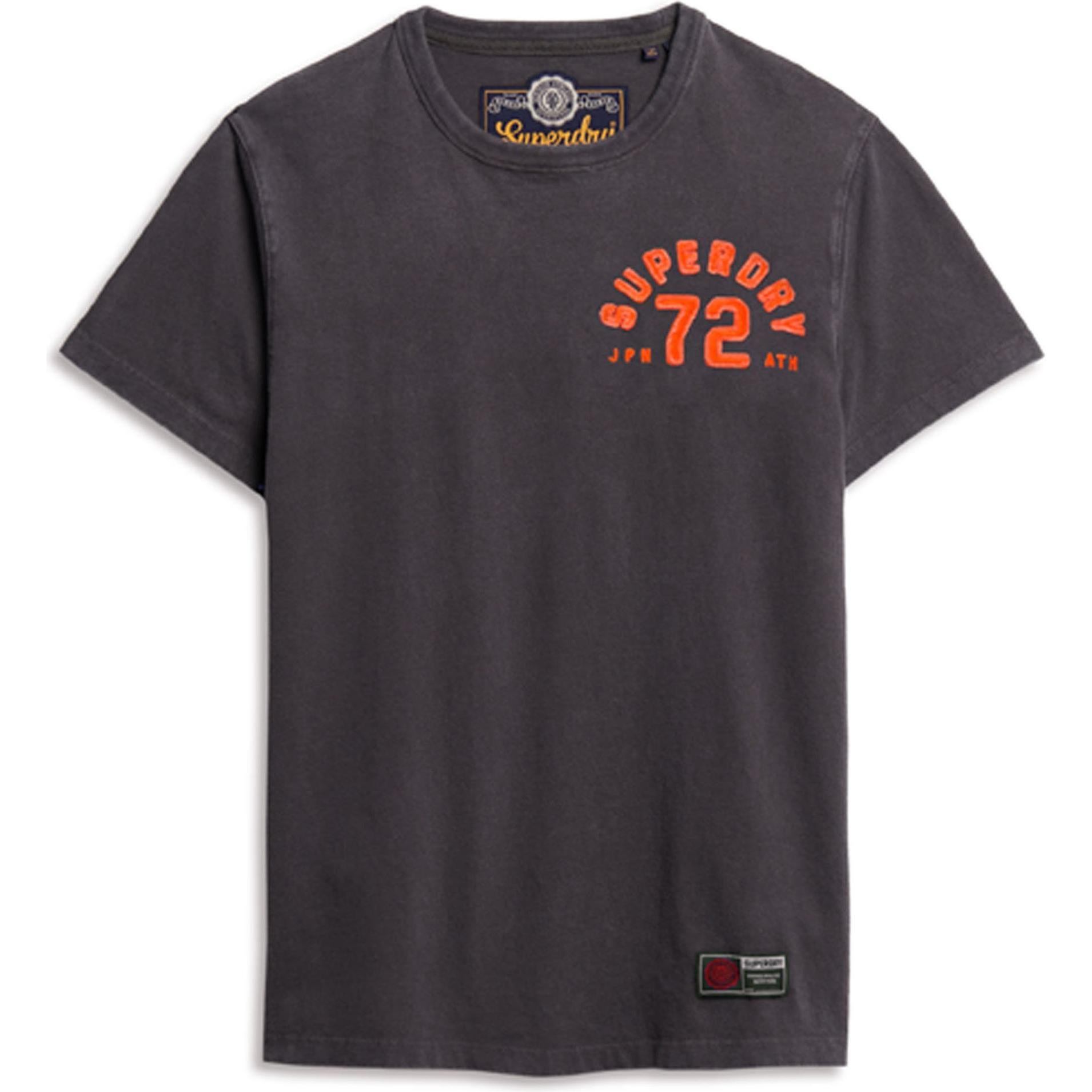 Superdry, Herren, Shirt, T-Shirt Casual Bequem sitzend Vintage Athletic Chest Short Sleeve T-Shirt, Schwarz, (XXL)