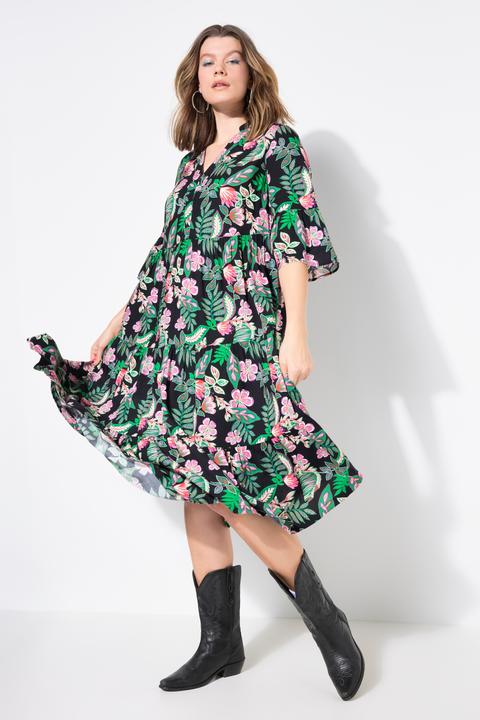 Produktbild Studio Untold Maxikleid, Blätter-Print, Volants (42, 44)