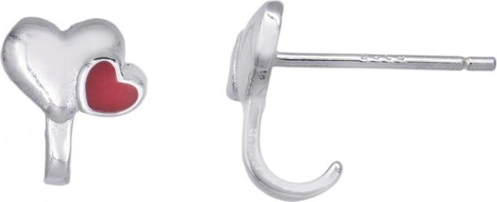 Immagine prodotto Passion Orecchini In Argento Rodiato - Cuore - Laccata Rossa (COU BIJOU, Materiale esatto)