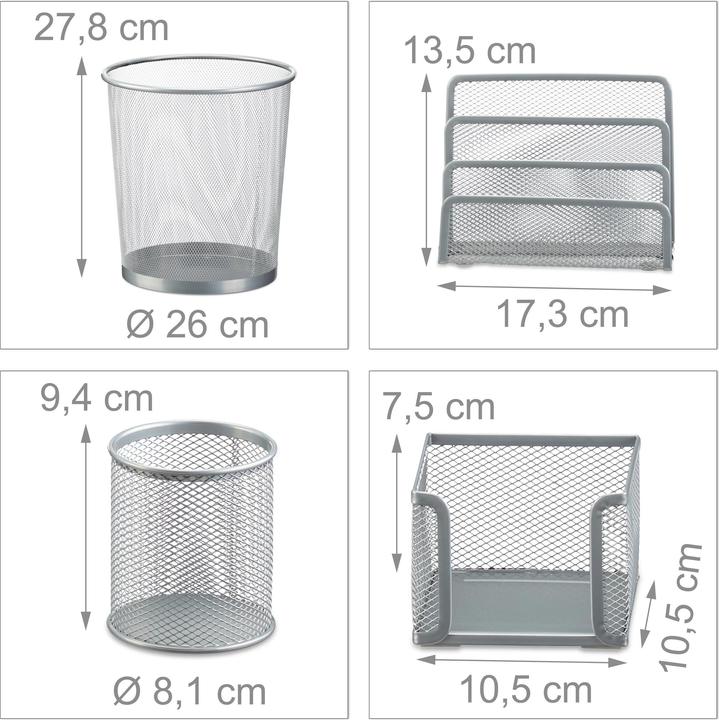 Actual product image Relaxdays Desk Organizer Set