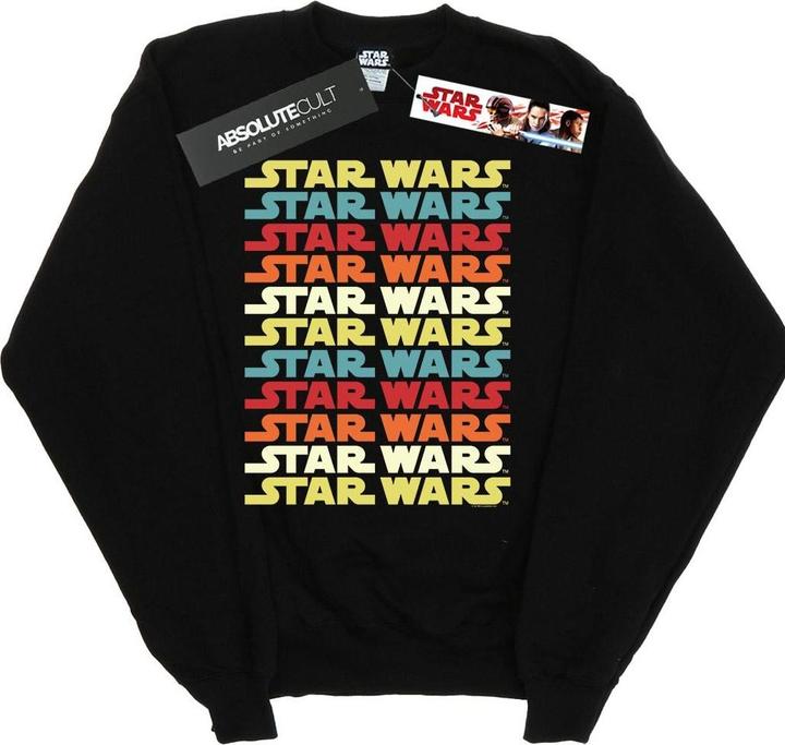 Actual product image Star Wars Mens Retro Repeat Logo Sweatshirt (M)