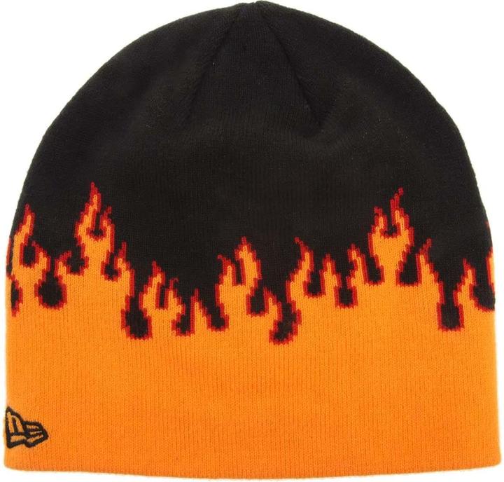 Actual product image New Era Flame Skull Knitted Beanie