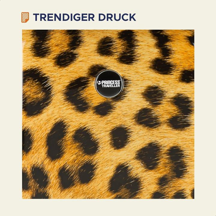 Actual product image Princess Traveler Animal Print - Travel suitcase â € “Leopard - Medium - 66cm - Double wheels (107 l)