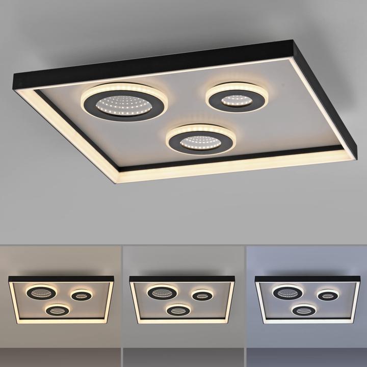 Image du produit Paul Neuhaus LED-Deckenleuchte 6856-18 schwarz, 32 W, 4000 lm, CCT, Fernbedienung (4000 lm)