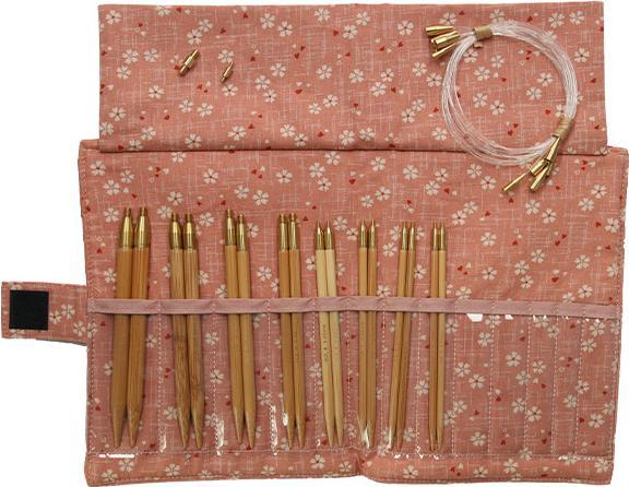 Actual product image Seeknit Needle set interchangeable needle tips Koshitsu 3.75 - 8.00 mm 12.5 cm Pink