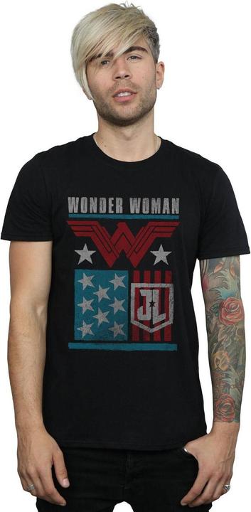Produktbild Justice League Movie Wonder Woman Flag TShirt (M)