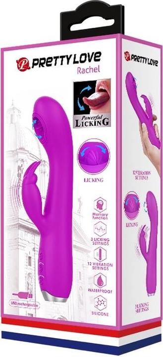 Actual product image Pretty Love 12 vibration functions3 flicker functionsSiliconeUSB rechargeable