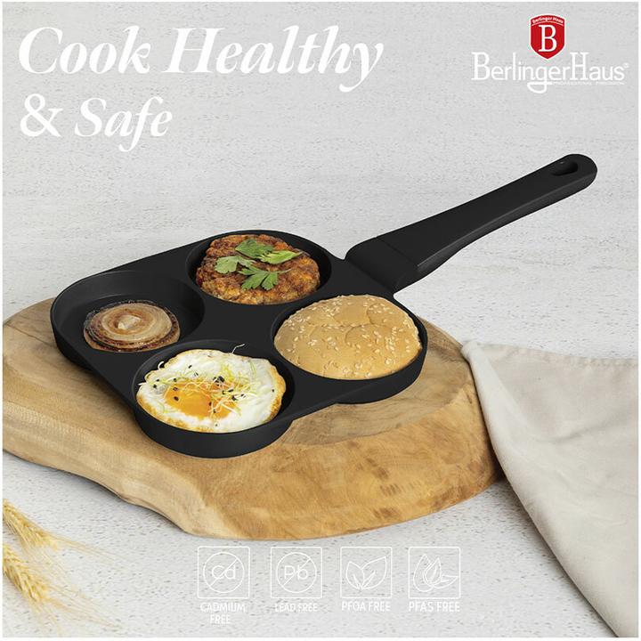 Produktbild BerlingerHaus Hamburgerpfanne Black Rose Collection (20 cm, Bratpfanne, Aluminiumguss)