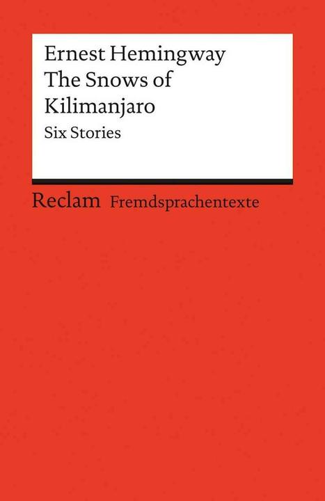 Produktbild The Snows of Kilimanjaro (Deutsch, Englisch, Ernest Hemingway, 2004)