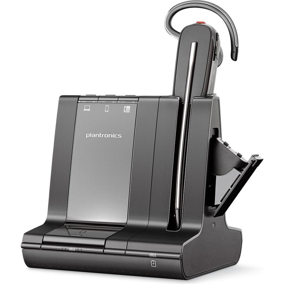 Thumbnail - Poly 8245-M D2 +MIC-B CS9 EU (Kabellos, USB-A), Office Headset, Schwarz