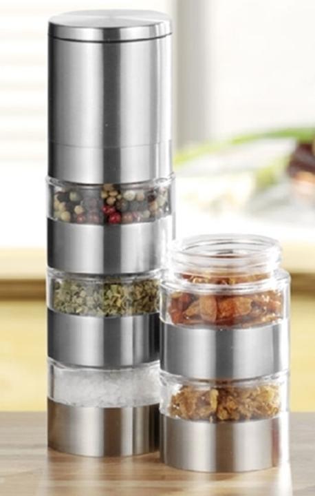 Kesper 13610 Set Di Macinapepe E Macinasale In Bambù, 2 Pezzi, 24.5 Cm, Marrone Naturale - 3