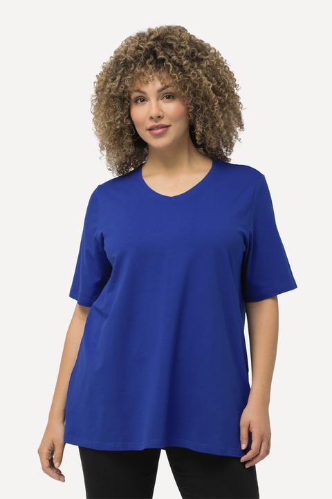 Produktbild Ulla Popken T-Shirt, A-Linie, V-Ausschnitt, Halbarm (56)