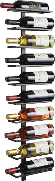 Relaxdays wall-mount wine rack (10 bottles, 10 x 10 x 116.50 cm)