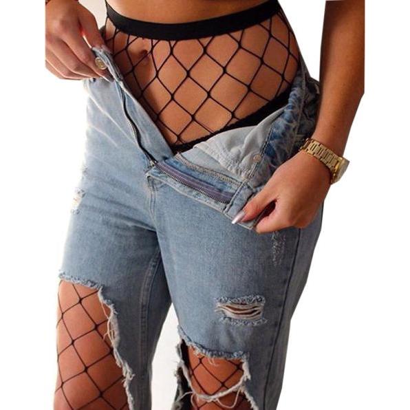 JTI, Damen, Strümpfe, Netzstrumpfhosen, Schwarz, (One Size)